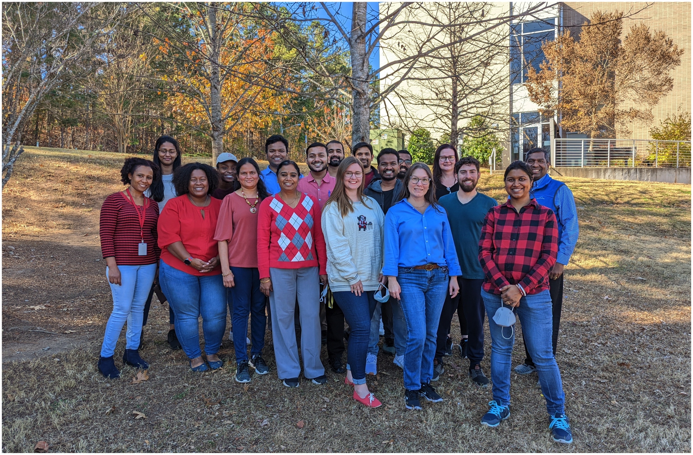 Several Amara team members in the lab